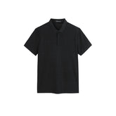 Men's Allover Letter Print Polo Shirt